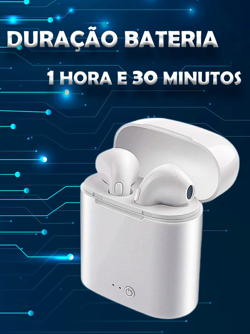 Fone De Ouvido i7S Tws Bluetooth, Desfrute do seu Som Sem Fios atrapalhando e com Total Liberdade!