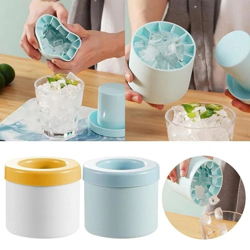 Molde de Silicone para Gelos Perfeitos, Transforme Suas Bebidas com Sabores Inigualável!