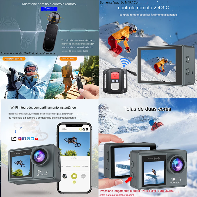 Câmera de Ação HUAFANT M4R Descubra a Revolução da Captura de Momentos