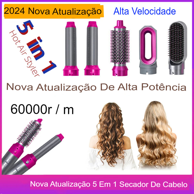 Secador / Escova de Cabelo VGR 5 em 1 Descubra a Revolução em Cuidados com os Cabelos