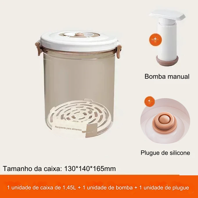 Caixa / vasilha de Armazenamento a Vácuo para sua Cozinha - Frescor e potes de Organização Garantidos!