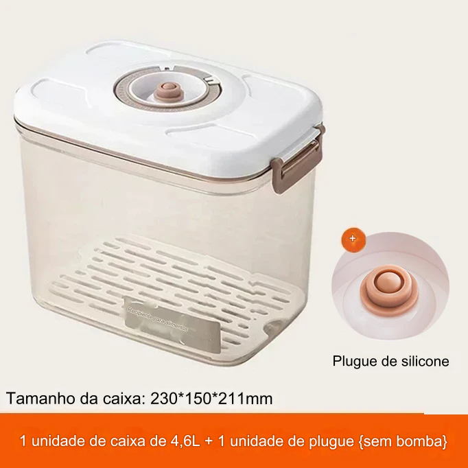 Caixa / vasilha de Armazenamento a Vácuo para sua Cozinha - Frescor e potes de Organização Garantidos!