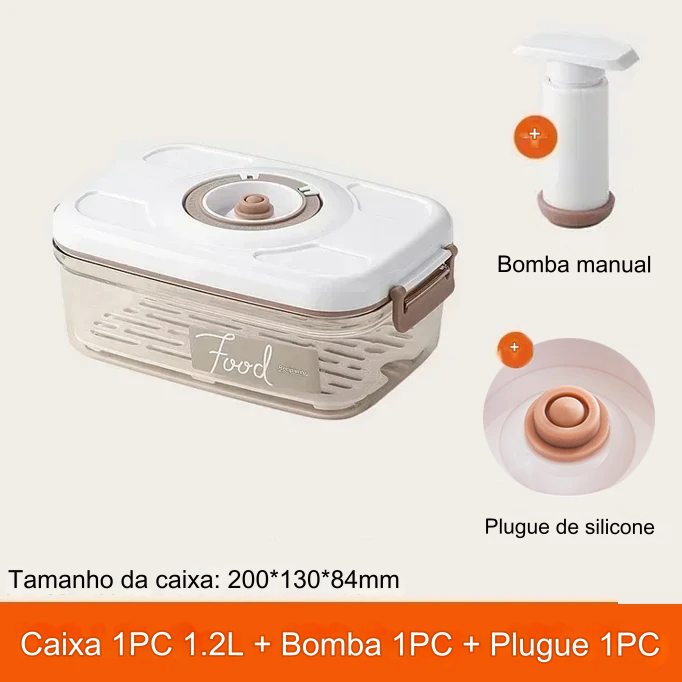 Caixa / vasilha de Armazenamento a Vácuo para sua Cozinha - Frescor e potes de Organização Garantidos!