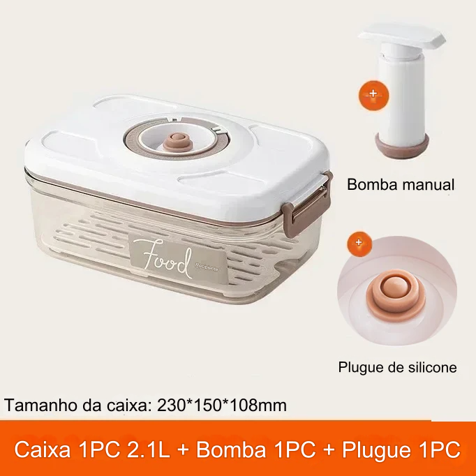 Caixa / vasilha de Armazenamento a Vácuo para sua Cozinha - Frescor e potes de Organização Garantidos!